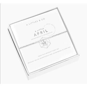 Katie Loxton April Bracelet Silver Star Charm + Leather Earrings Gift Minimalist